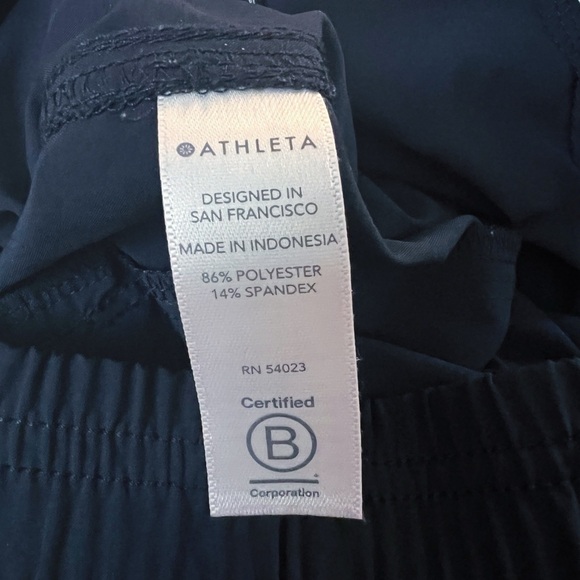 Athleta Chelsea Utility Jogger Pants In Navy Blue & White Stitching Size 8 GUC - Picture 10 of 10